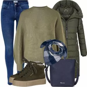 Winter Outfits Moderner winter-look outfit