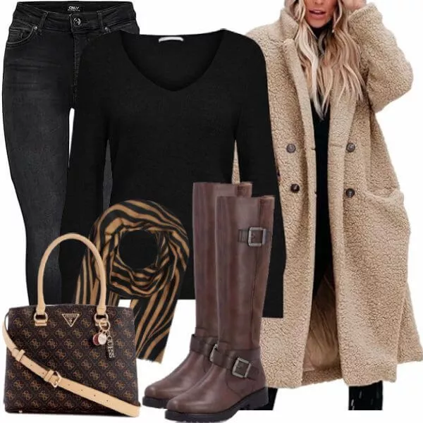 Winter Outfits Moderner winter-look outfit