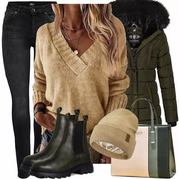 Winter Outfits Damen Komplette Outfit