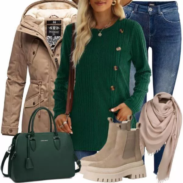 Winter Outfits Damen Komplette Outfit