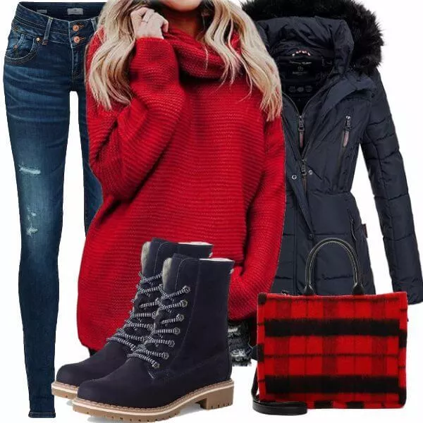 Winter Outfits Moderner Winter-Look Outfit