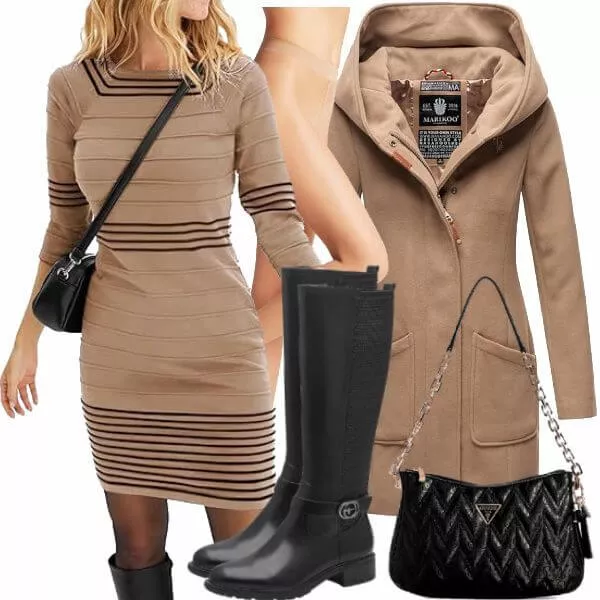 Winter Outfits Elegantes Outfit für Damrn