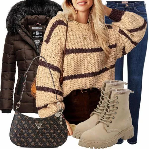 Winter Outfits Moderner Winter-Look Outfit