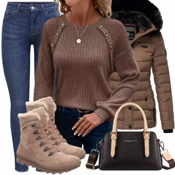 Winter Outfits Damen Komplette Outfit