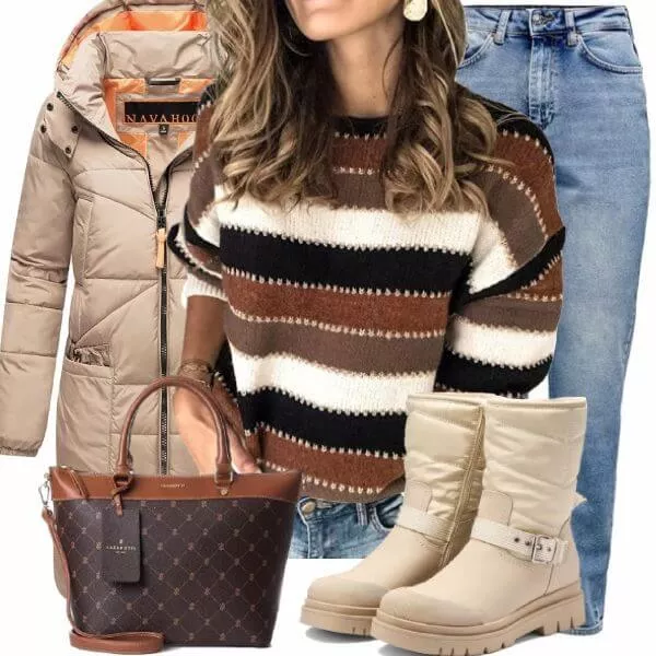 Winter Outfits Moderner Winter-Look Outfit