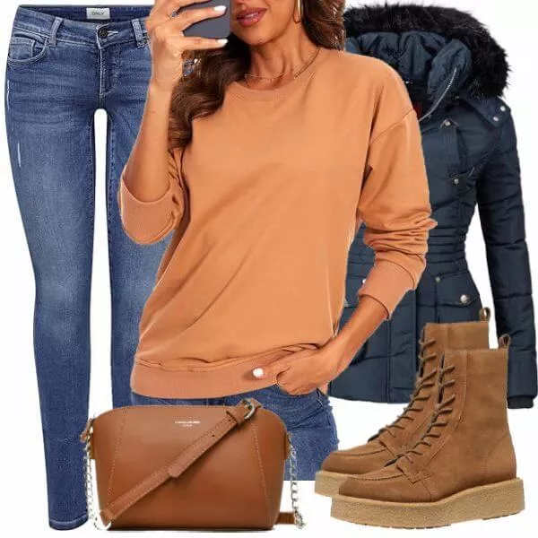 Winter Outfits Moderner Winter-Look Outfit