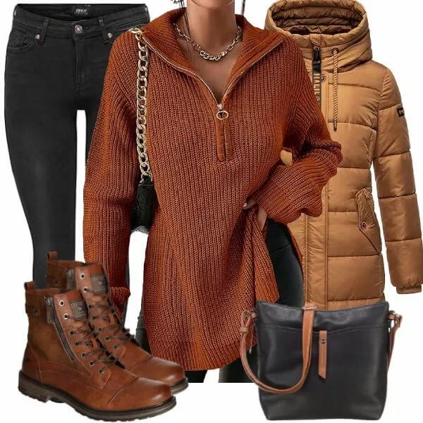 Winter Outfits Moderner Winter-Look Outfit