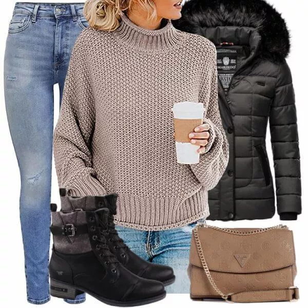 Winter Outfits Damen Komplette Outfit