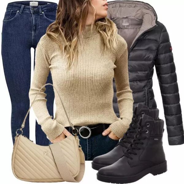 Winter Outfits Damen Komplette Outfit