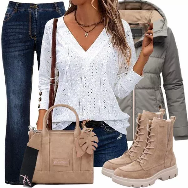 Winter Outfits Moderner Winter-Look Outfit