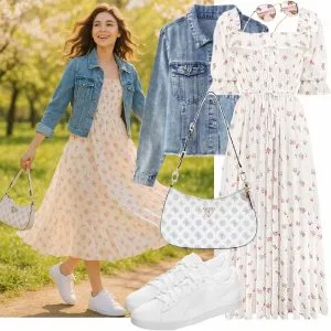 Frühlings Outfits Stylische Kombination für den Frühling