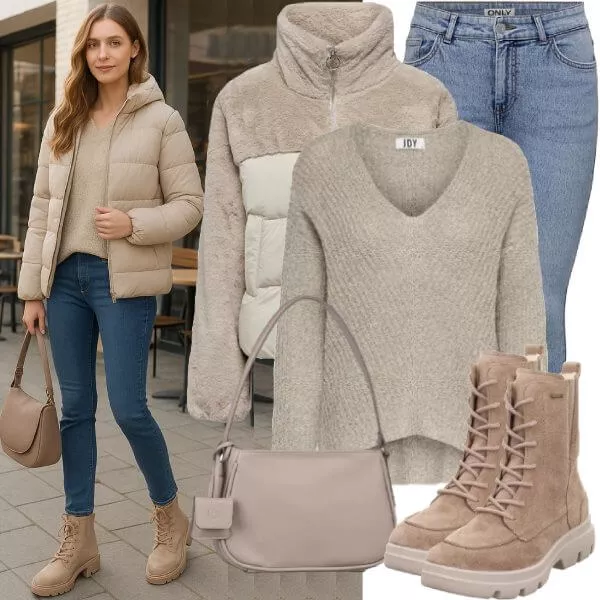Winter Outfits Moderner Winter-Look Outfit