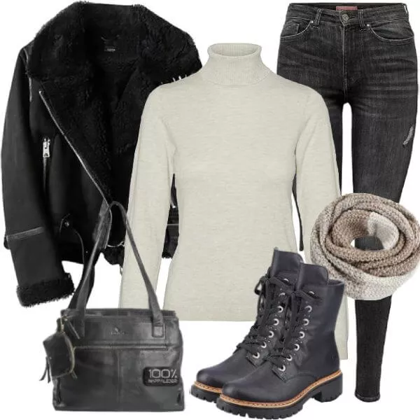 Winter Outfits Moderner Winter-Look Outfit