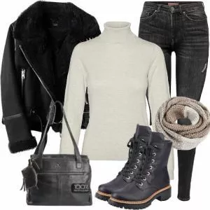 Winter Outfits Moderner Winter-Look Outfit