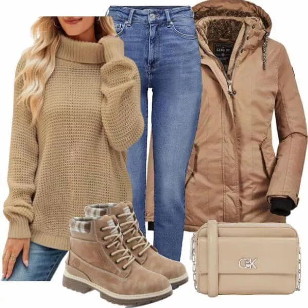 Winter Outfits Moderner Winter-Look Outfit