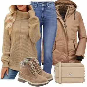 Winter Outfits Moderner Winter-Look Outfit