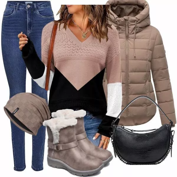 Winter Outfits Moderner Winter-Look Outfit