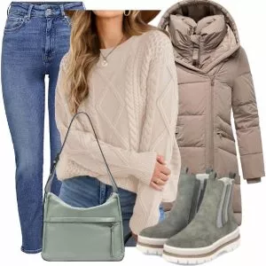 Winter Outfits Soft Beige Look