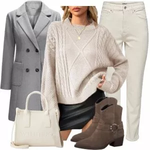 Winter Outfits Cozy Beige Outfit