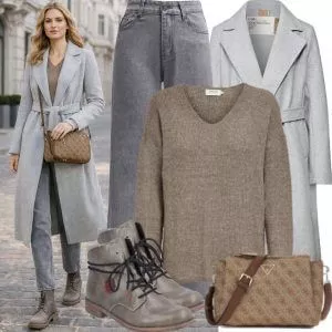 Winter Outfits Soft Grey Harmony