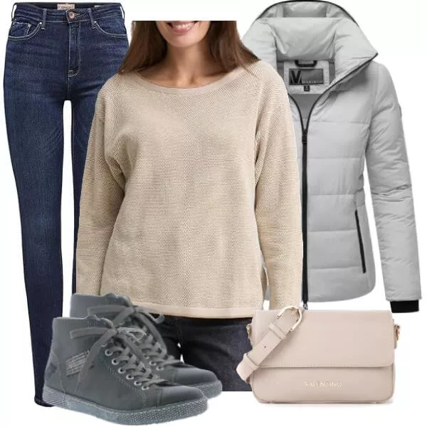 Frühlings Outfits Soft Beige Spring Layers