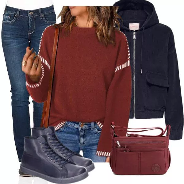 Frühlings Outfits Casual Frühling Warmth