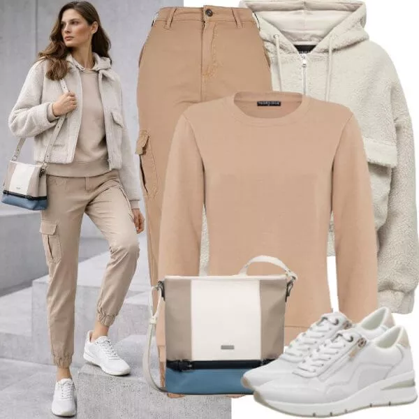 Frühlings Outfits Soft Beige Spring Outfit