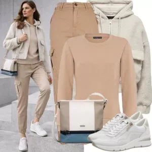 Frühlings Outfits Soft Beige Spring Outfit