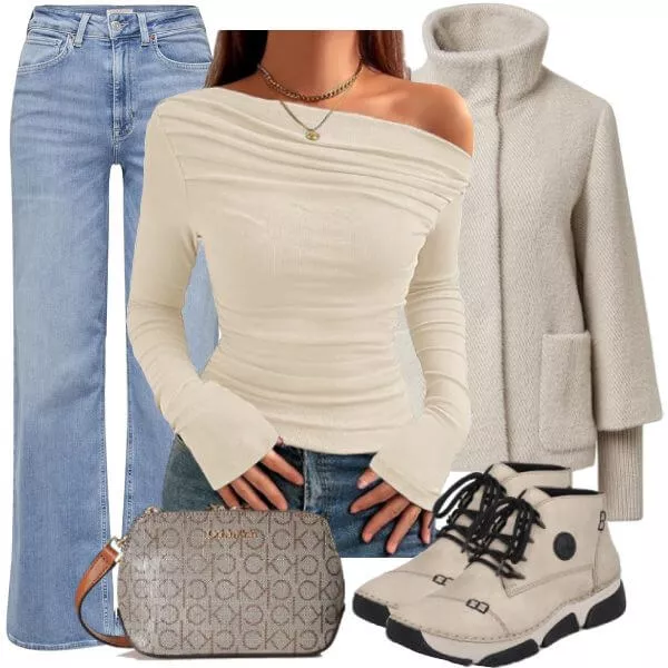 Frühlings Outfits Early Spring City Chic