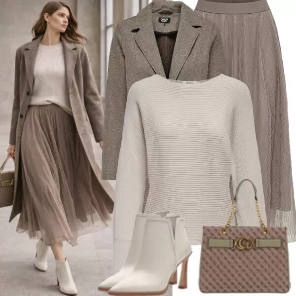 Frühlings Outfits Elegant Cold Spring Look