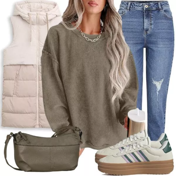 Frühlings Outfits Cozy Cool Weather Look