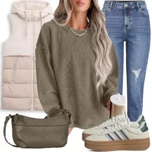 Frühlings Outfits Cozy Cool Weather Look