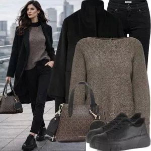 Frühlings Outfits Minimal Transitional Chic