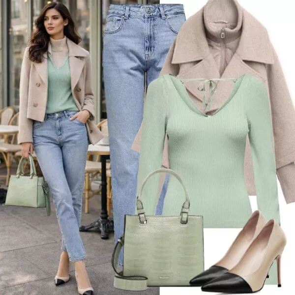 Frühlings Outfits Cozy Spring Transition Style