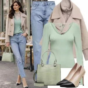 Frühlings Outfits Cozy Spring Transition Style