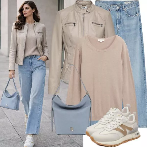 Frühlings Outfits Urban Spring Transition Look