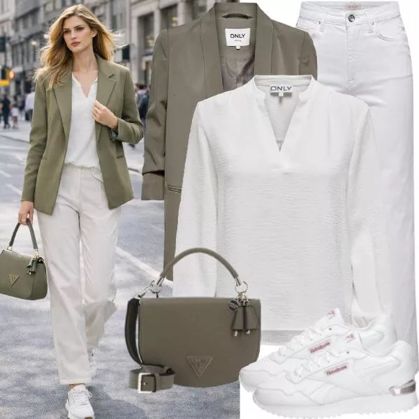 Frühlings Outfits Frühlingslook mit urbaner Eleganz