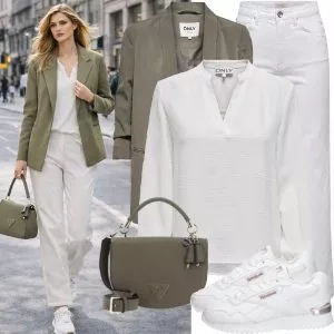 Frühlings Outfits Frühlingslook mit urbaner Eleganz