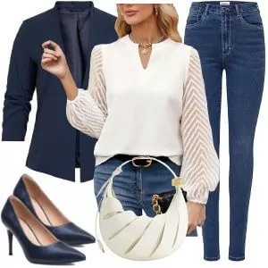 Frühlings Outfits Eleganter Frühlings Spaziergang Look