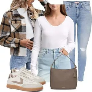 Frühlings Outfits Frühlings Outfit mit urbaner Eleganz