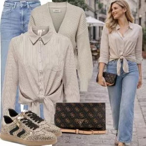 Frühlings Outfits Eleganter Frühlingslook für die Stadt