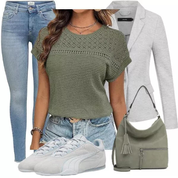 Frühlings Outfits Urbaner Damenlook Frühling