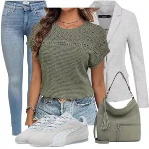 Frühlings Outfits Urbaner Damenlook Frühling