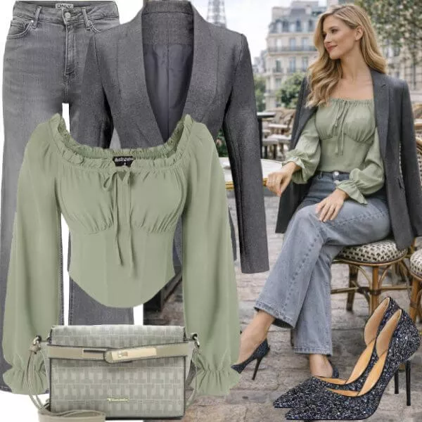 Frühlings Outfits Frühlings Chic mit femininer Note