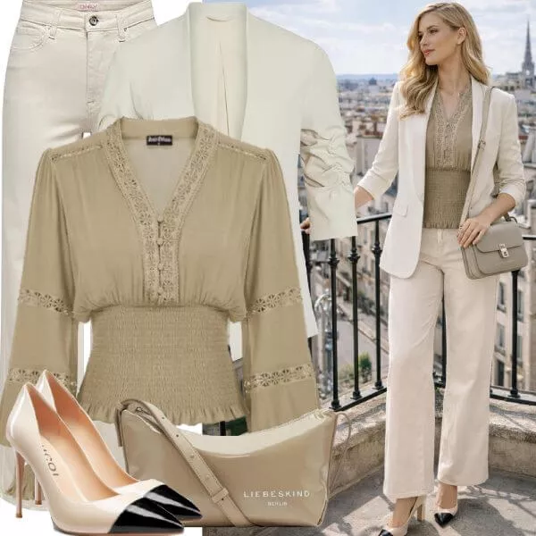 Frühlings Outfits Frühlings Outfit mit Pastell Chic