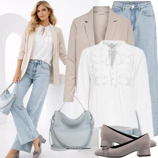 Frühlings Outfits Elegante City Outfits Frühling Damen