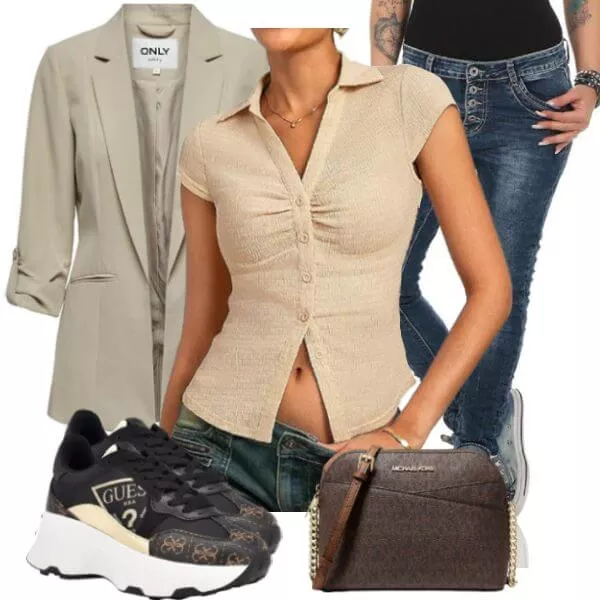 Frühlings Outfits Moderne City Looks Frühling Damen