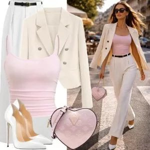 Sommer Outfits Chic street style in Parisian golden hour Damen