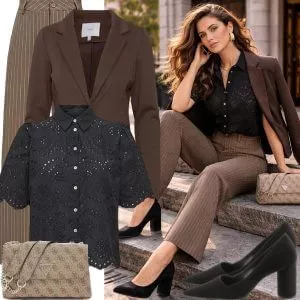 Business Outfits Damen Chic elegance in the city sun