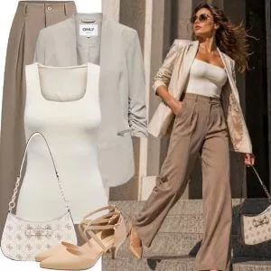 Business Outfits Eleganter Sommer Look Damen leicht